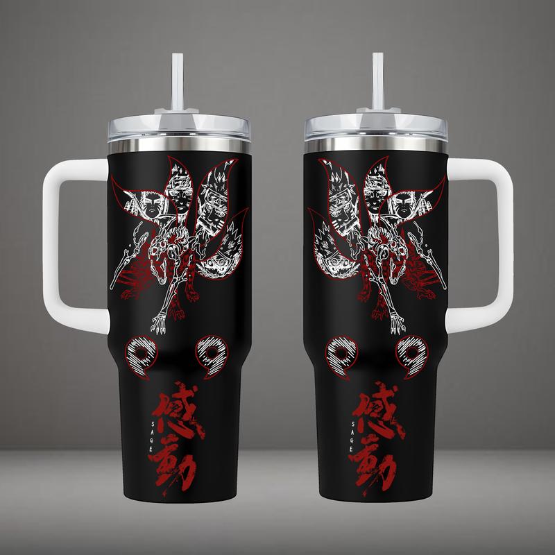 Kurama Sharingan Tumbler 40oz 20oz Gifts, Naruto Anime Manga Tumbler, Gift For Fan