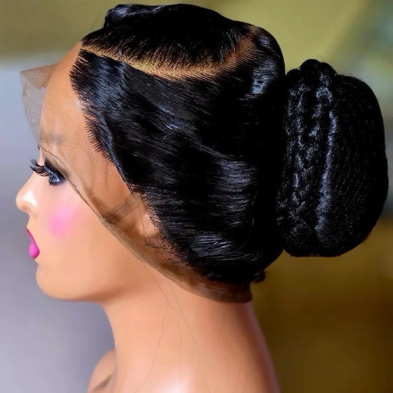 Sleek Side-Part Braided Bun pre style