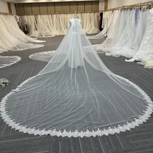 Custom veil for Veronica：cathedral length tulle#3 comb