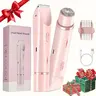 2 in 1 Electric Shaver, 1 Box USB Rechargeable Hair Clipper, Ladies Electric Bikini Trimmer for Face, Arms, Thighs and Body, Ideal Gift