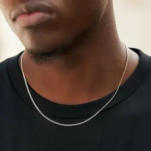 3mm Micro Cuban Chain Necklace for Men -Stainless steel material 60cm/50cm length - Perfect for Everyday Wear