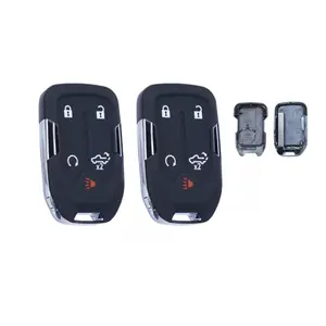 Set of Two 5 Buttons Smart Remote Key Shell Replacement for Chevrolet Silverado 2019 - 2020 FCC ID: HYQ1EA IC: 1551A-1EA PN: 13508398, 13529632 No Electronics, Battery, or Circuit Board is Included