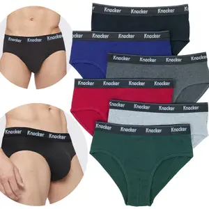 ToBeInStyle Men's Pack Of 3 Or 6 Assorted Color Cotton Briefs