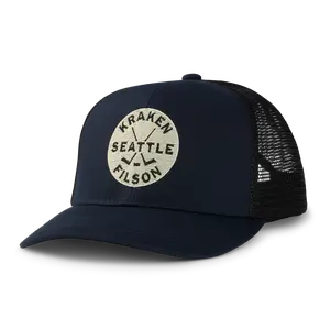 Seattle Kraken Filson Navy Seattle Puck Logger Mesh Cap