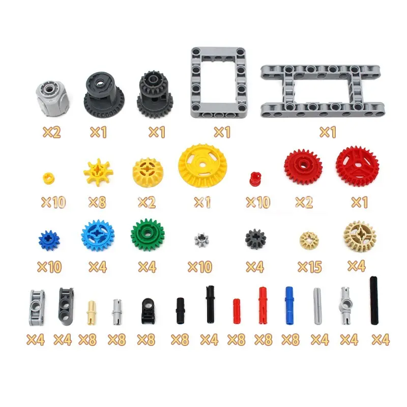 Cross-border bestseller: Domestic MOC small particle technology building blocks, 171pcs gear assembly parts set, 1 set
