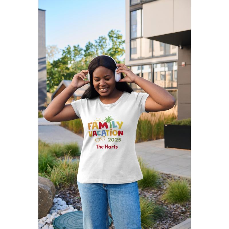 Custom Shirt Design Plus Size Family Reunions Graduations Birthdays Family Vacations Weddings and More White T-Shirt with "HOB" Print