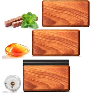 Car Air Freshener Starter Kit, Long Lasting Wood Car Fresheners - Car Odor Eliminator for Visor Clip - CLIP INCLUDED - 3 Pack (Amber-Teak-Open Air)
