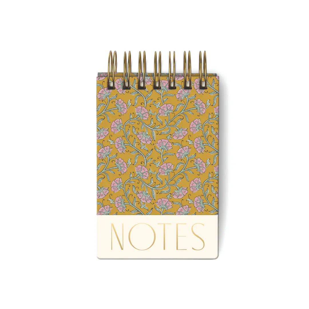 Chunky Notepad - Gold Vintage Floral