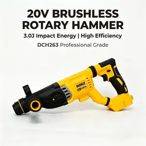 DeWalt DCH263 20V SDS Plus Rotary Hammer Drilling 28mm Holes In Concrete A 3.0J Brushless Tool 0-4300 Bpm professional grade