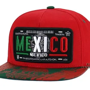 MEXICAN Hat MEXICO Auto License Plate Snapback Flat Bill Cotton Baseball Cap