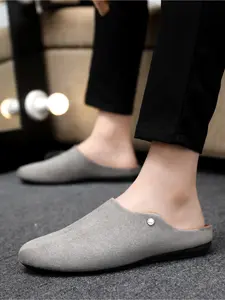2026 Spring/Summer Slip-On Loafers Black & Light Gray Suede Slip-Ons Warm Brown Lining Breathable Style Versatile Commuter & Casual Shoes