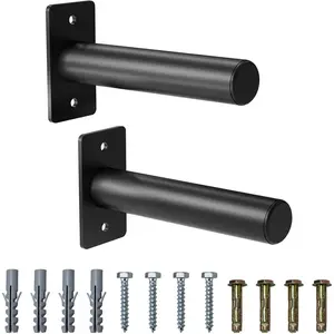 Wall Mounted Weight Plate Holder, Weight Rack Storage for 2" Olympic Weight Plate, Max Weight Capacity 330 lb, Black Powder Coated for Garage Home Gym Strength Training