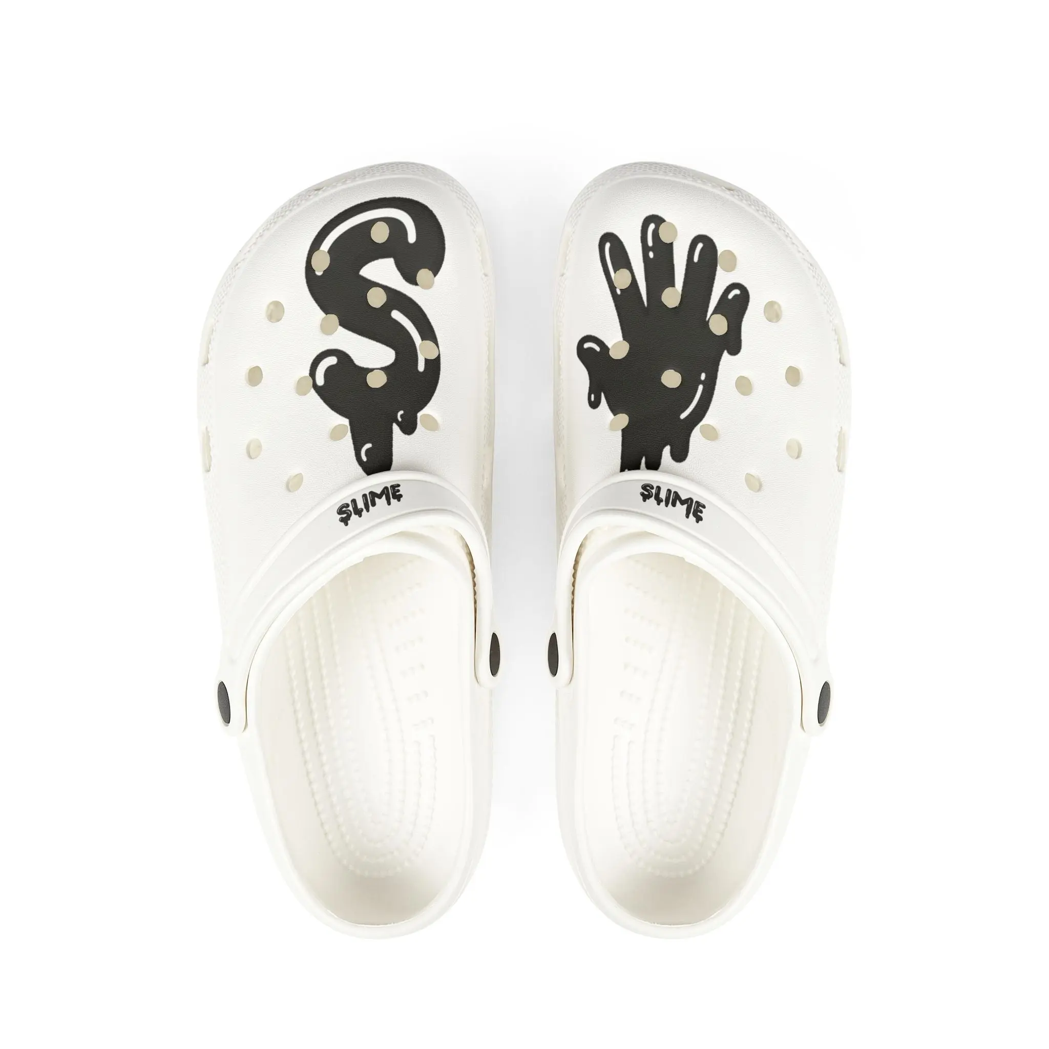 The Slime Shop Foam Clogs — Black / Slime Drip