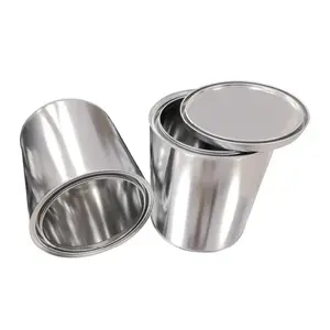 Empty Gallon Paint Cans with Lids - BOX OF 36 - Bulk Empty Metal 128onz Paint Cans with Lids, Industrial, Canister