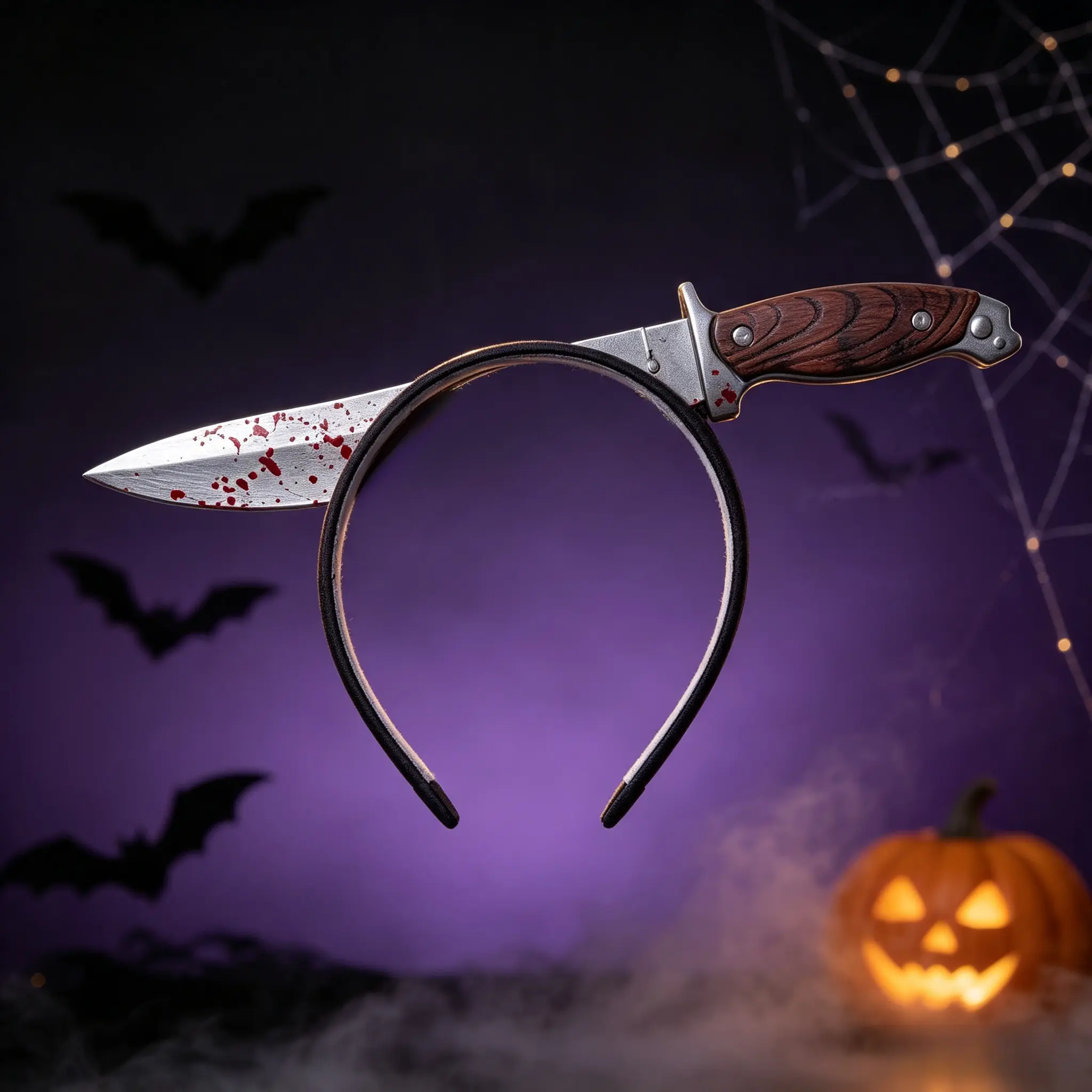 Simulated Through-Blade Halloween Headband, Cosplay Costume Accessory, Decorative Hair Hoop for Ghost Festival Party Styling