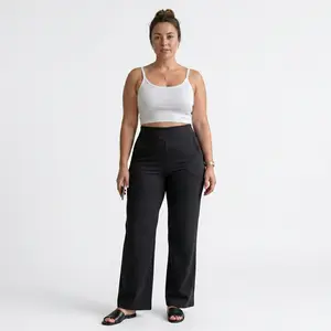 CQQNBV Women's High-Waisted Glute-Lifting Yoga Pants - Wide Leg, Stretch Fabric, Pockets, Casual Sweatpants for Athletic, Everyday Use (Petite/Regular/Tall Sizes), High-Waisted Glute-Lifting Pants