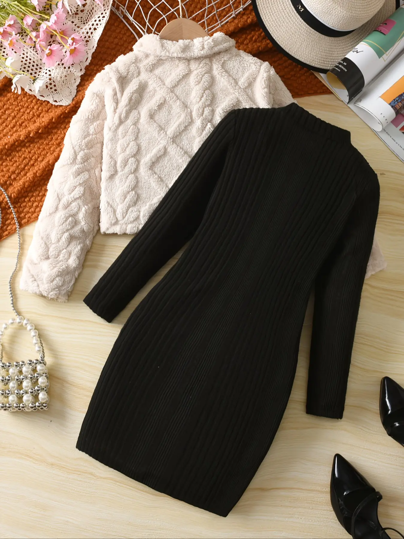 Teenage Girls Warm Faux Fur Coat & A-Line Skirt Set, Casual Fall Winter, Comfortable Knitted Sweater Dress Two-Piece, Cute Clothing Set - TikTok Shop Teenage Girls Warm Faux Fur Coat & A-Line Skirt Set, Casual Fall Winter, Comfortable Knitted Sweater Dress Two-Piece, Cute Clothing Set - TikTok Shop