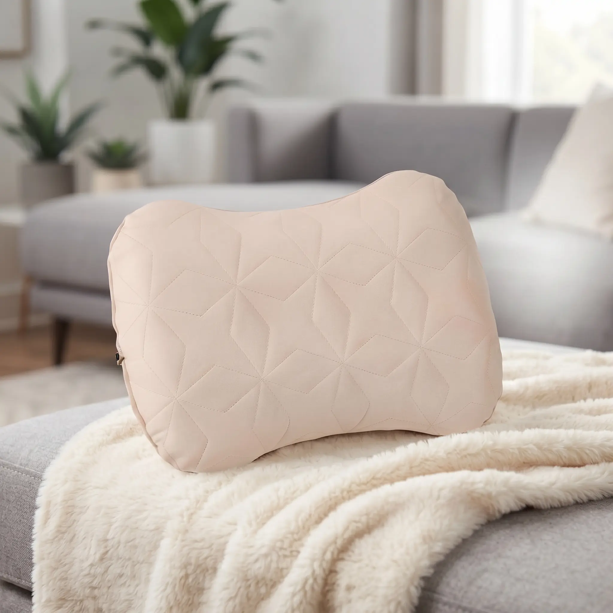 Camping Pillow with Removable Cover, Ultralight Inflatable Pillow | Ergonomic Neck Lumber Support, Upgrade Leakproof Backpacking Pillow, Portable Packable for Hiking, Beach, Travel