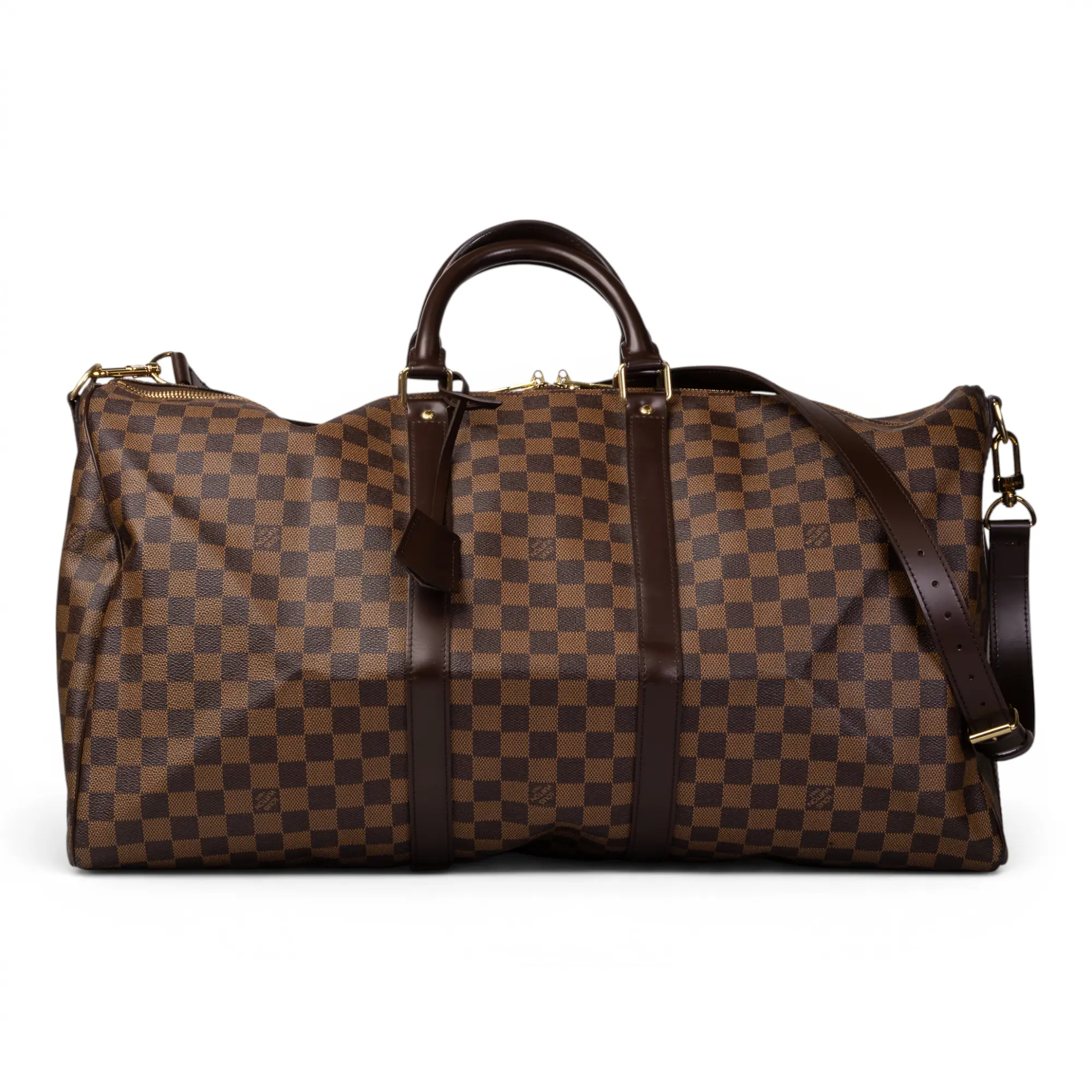 Pre-owned Louis Vuitton Damier Ebene Top Handle Bag Keepall Bandoulier L26052749