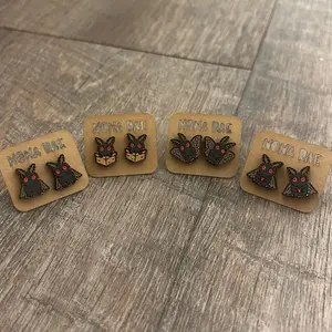 Mothman Earrings - Cryptid Cutie series