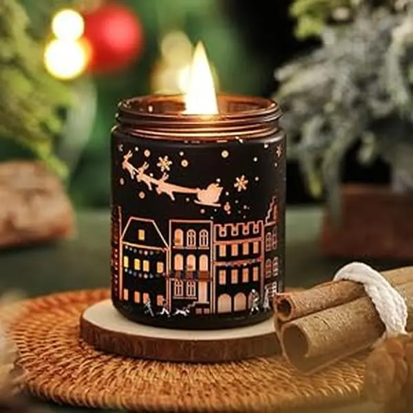 [Summer Picks] Classic Scented Decor Candle / Starlight LED Scented Candles / Antler Design Scented Candle Pen Ink Sandalwood Scene Premium Soy Blend Wax Decor