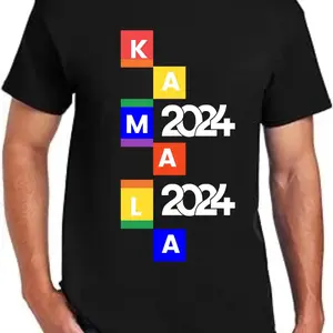 Kamala Harris Pride LGBT Unisex T-Shirt Rainbow Crewneck Casual Shortsleeve Man Menswear Tshirt Streetwear Round Neck Colorful