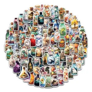 100 Pcs Aesthetic Waterproof Vinyl Stickers Pack for Water Bottles, Laptops, Phones and Other Devices (DIY Scrapbooking & Stamping Supplies), Water Proof