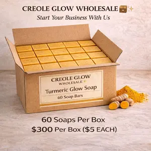 Creole Glow Turmeric Glow Soap – 60 Bars Wholesale Bundle
