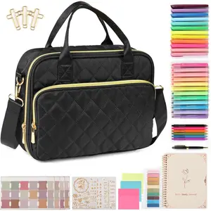 All-in-One Bible Journaling Kit – Quilted Bible Cover Case for Women, 31 Highlighters, 75 Tabs, Bible Study Supplies & Christian Gift for Women and Teens