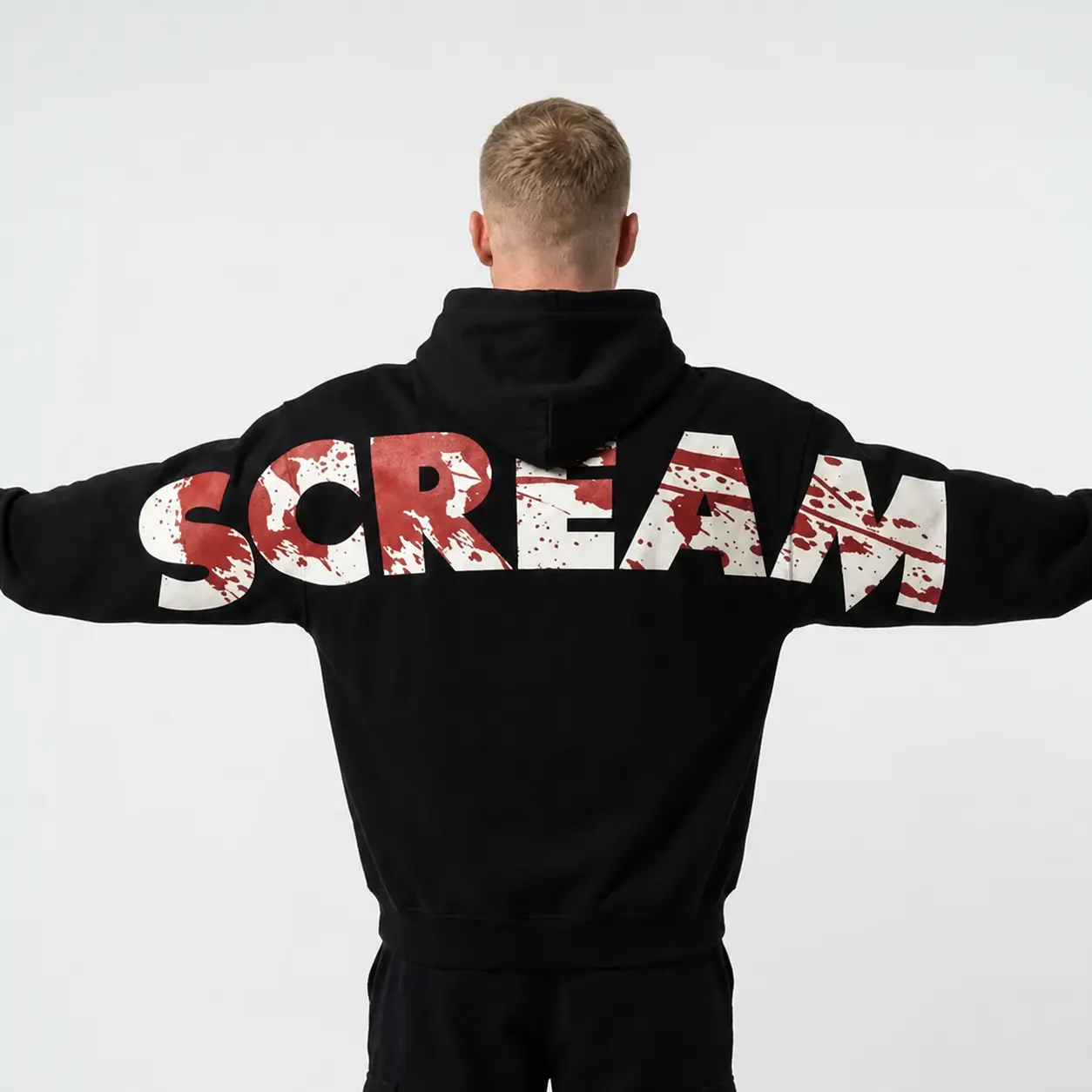 Scream Ghostface Woodsboro Halloween Horror Fan Halloween Arm to Arm Hoodie, Gothic Horror Arm to Arm