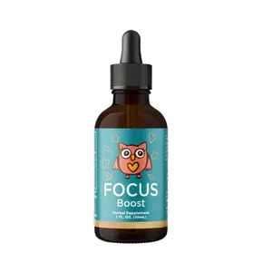 Focus Boost - Herbal Supplement 30ml - Bright Buddies Gluten Free GMO Free Adult Child natural ADHD support - sublingual - natural ingredients Organic