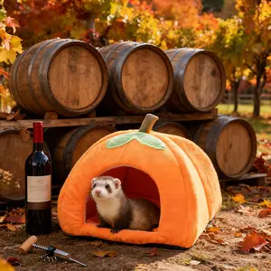 Strawberry Shape Small Pet House for Guinea Pigs Rabbits Squirrels Hedgehogs, Comfortable Detachable Washable Insulated Warmth