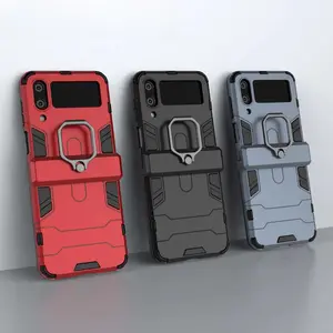 For Samsung Z Flip 4 Case Shockproof Ring Holder Back Coque for Samsung Galaxy Z Flip 4 ZFlip Flip4 5G Phone Cover