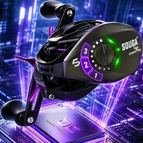 DC Baitcasting Fishing Reel Ultralight 4+1BB/6+1BB 7.2:1/7.1:1 Gear Ratio Baitcaster Reel Smooth and Sensitive, Fishing Reel for Freshwater Saltwater Fishing