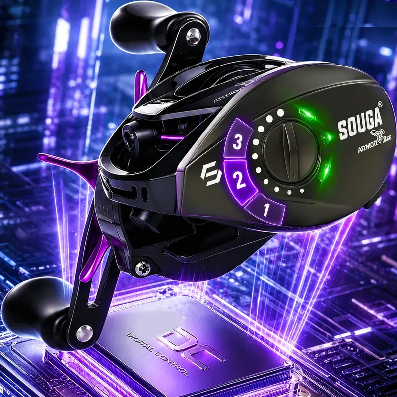 DC Baitcasting Fishing Reel Ultralight 4+1BB/6+1BB 7.2:1/7.1:1 Gear Ratio Baitcaster Reel Smooth and Sensitive, Fishing Reel for Freshwater Saltwater Fishing