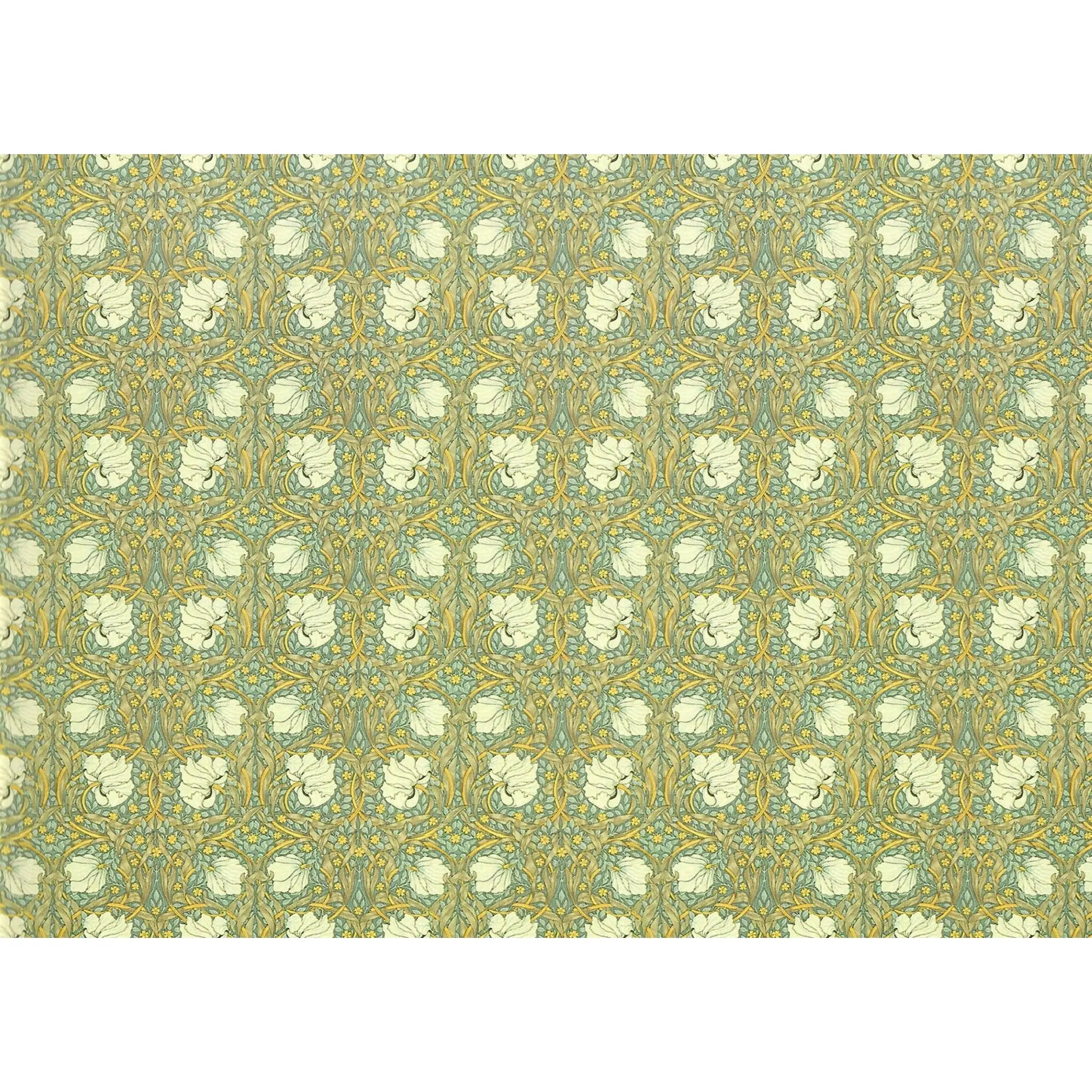 Dollhouse Wallpaper William Morris Art Nouveau Pimpernel Blue Floral 1:12 Scale Itsy Bitsy
