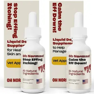 Calm the Eff Down! & Stop Effing Itching! – Dog Supplement Bundle for Stress Relief and Itchy Skin – All-Natural, Vet-Approved, 2-Pack (2 x 1 Fl Oz)