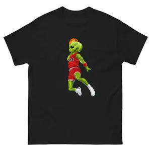 Alien MJ, Men's classic graphic tee, black, 100% pre shrunk cotton, casual, crew neck