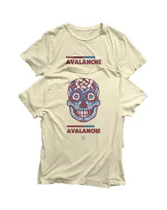 Avalanche Sugar Skull Tee | Dia de los Muertos Hockey Shirt | Colorado