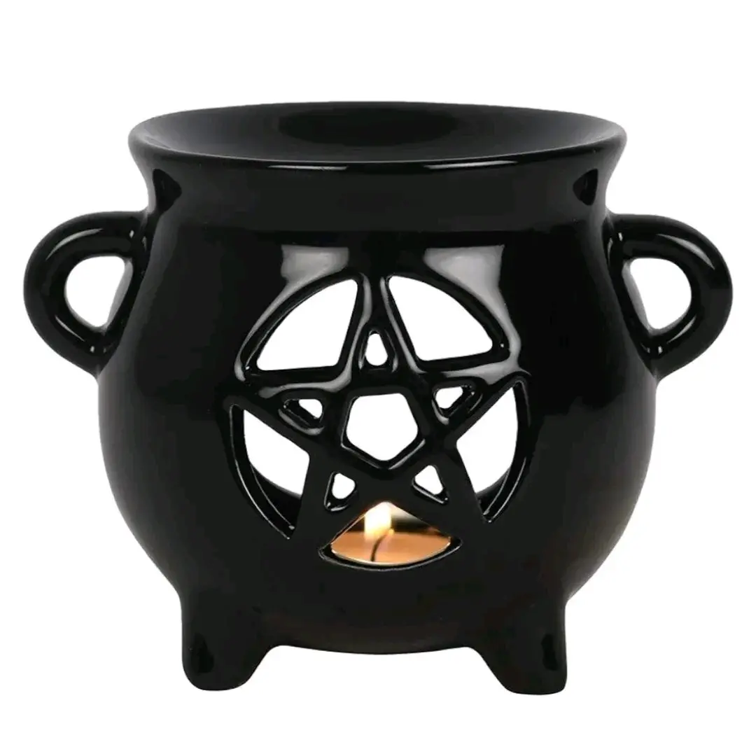 Cauldron Oil Burner, Wax Warmer Aroma Diffuser, With Handle, For Essential Fragrance Wax Melts, Enchanting Witches' Home