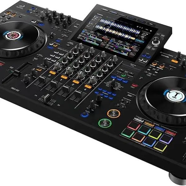 Pioneer DJ XDJ-AZ Professional 4-Deck All-in-1 DJ Mixer - 10.1-Inch Touchscreen, Built-in Wi-Fi, SonicLink Wireless Tech, Performance Pads, Beat FX Audio System