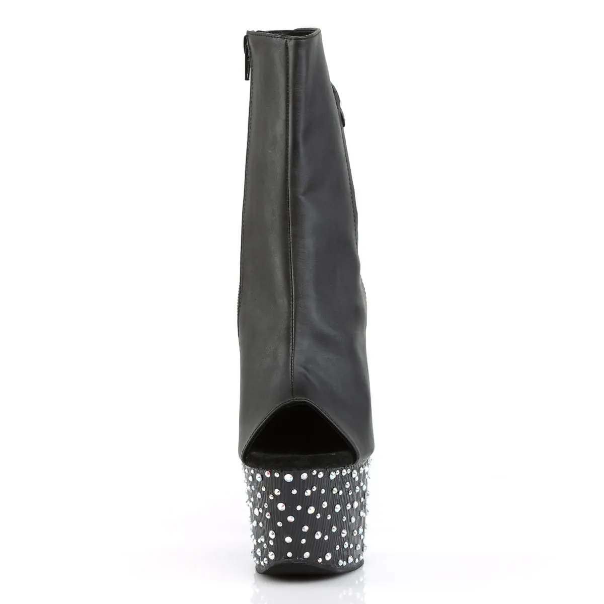 Women's Lace Platform Boot Heels - 7-in STARDANCE-1018-7, Black PU Shoes