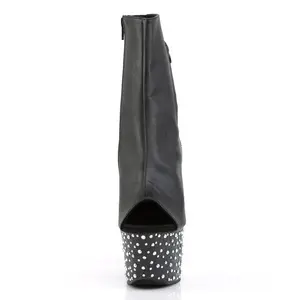 Women's Lace Platform Boot Heels, 7-in STARDANCE-1018-7 Black PU Footwear