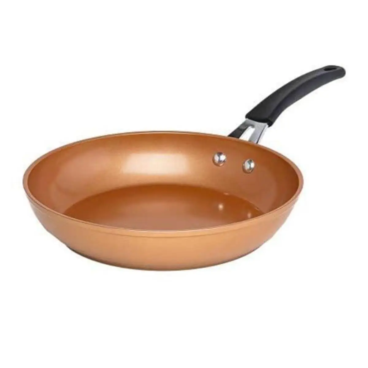 Epoca 112501 9.5 in. Titanium Guard Ceramic Non-Stick Frying Pan - Copper Cookware with Silicone Handle, Oven-Safe, Aluminium Core, Metal-Utensil Safe