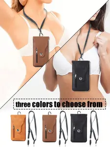 Fashion Invisible Bra Wallet, RFID Blocking Card Slot, Multiple Colors Available, Soft Skin-Friendly, Adjustable, Button Closure, Lightweight Breathable