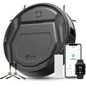 Lefant(95%new) M210 Pro Robot Vacuum, Slim Quiet, 3 Adjustable Suction Levels, 6 Modes, Robot Vacuum Cleaner for Pet Hair, Hard Floors & Low Carpets, Self-Charging, WiFi/App/Alexa Control, Gray