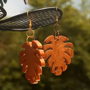 Charming Monstera Leaf Dangling Earrings