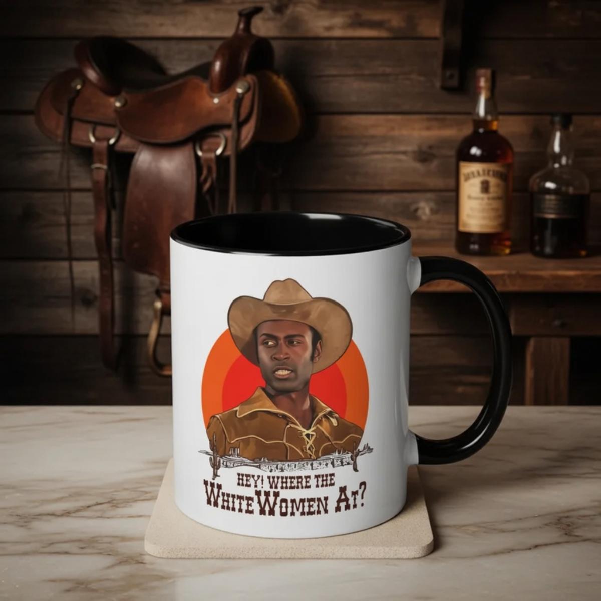 Funny Cowboy Meme Mug, Western Movie Quote Coffee Cup, Red Handle Ceramic Mug, Retro Ranch Humor Mug, Western Cowboy Gift for Men, Dad, Husband, Coworker