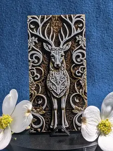 3D Effect Deer Bookmark - HueForge Style Deer- Realistic Textured Illusion - Ultra-Thin 3D Printed Book Accessory