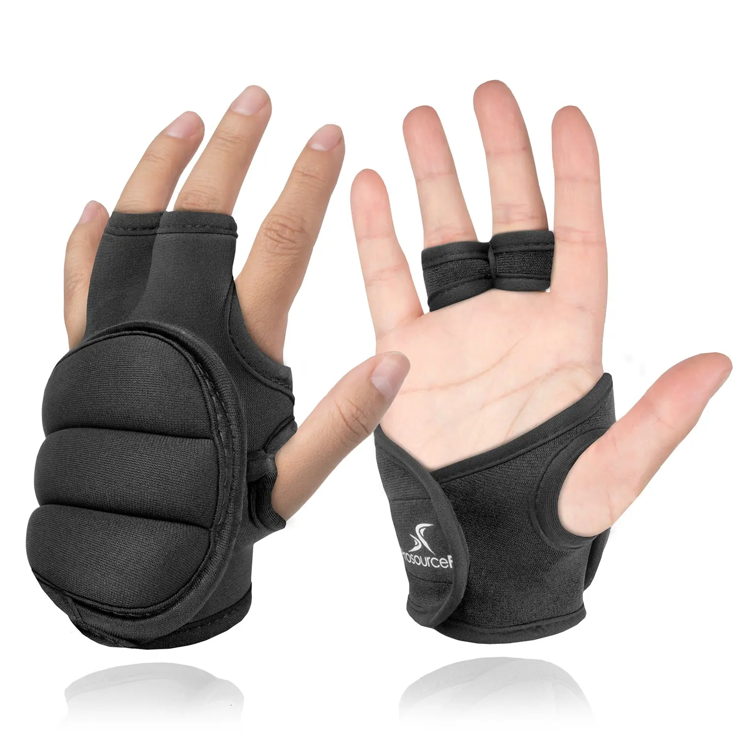 Unisex 1lb Weighted Gloves - Open Palm, Hands-Free Workout Accessories, Gym Accessories for Shoulders, Easier on Hands & Wrists, Boosts Overall Stamina, Ideal for Cardio, Walking